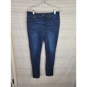 J.CREW JEANS 9" HIGH RISE TOOTHPICK MEDIUM WASH, SZ 31